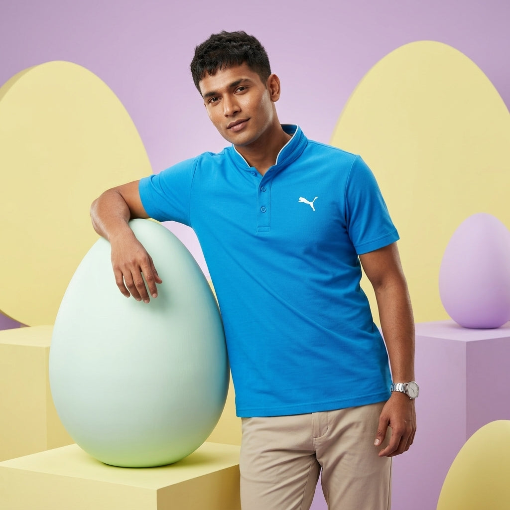 Puma Band Collar Polo Atomic Blue