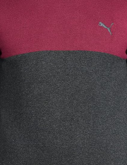 Puma Men's Color Block Long Sleeve Sweater Dark Green
