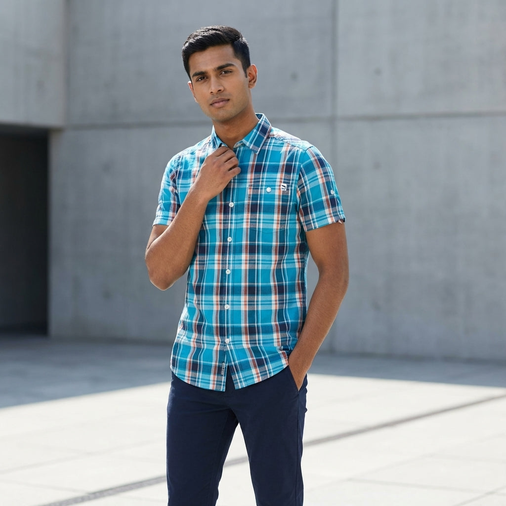 Puma Checked Shirt SL Capri Breeze