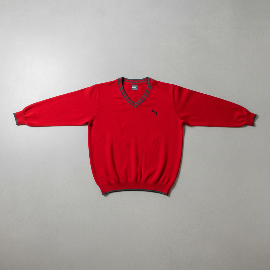 Puma Men's Solid Long Sleeve Sweater Barbados Cherry