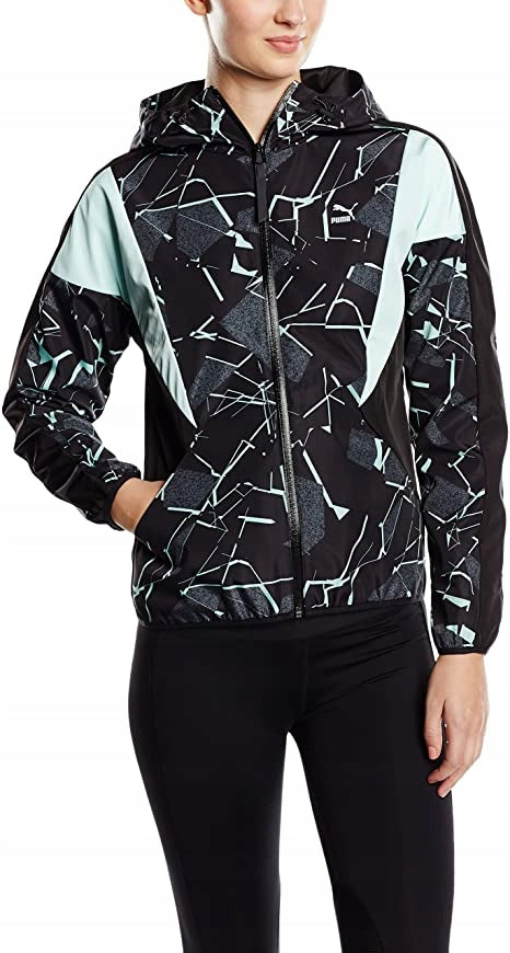 Puma Women's Printed Windrunner - Black