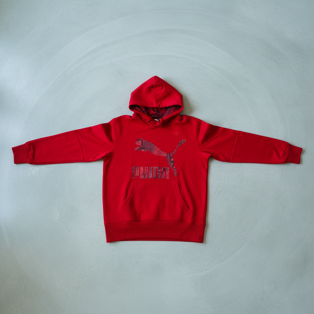 Puma Logo Plus Hoody Jester Red