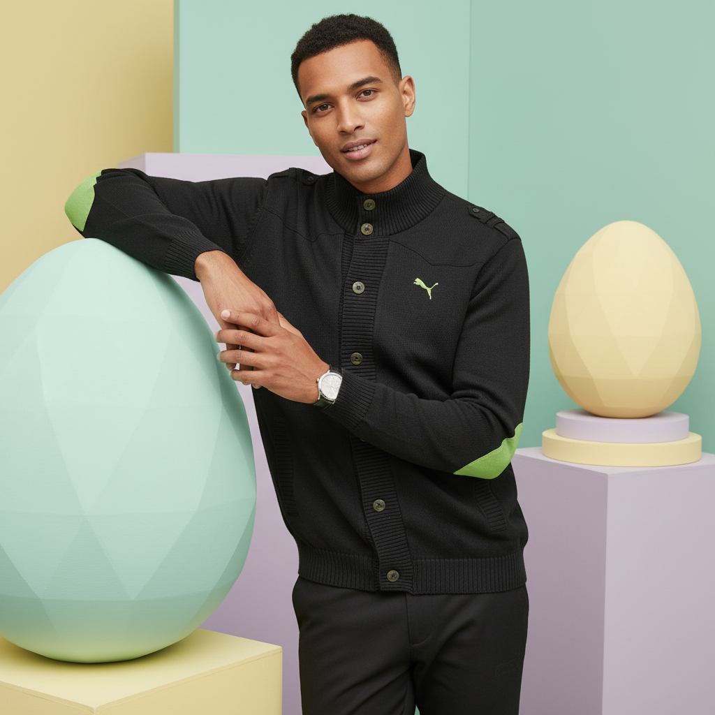 Puma Men's Black Cardigan