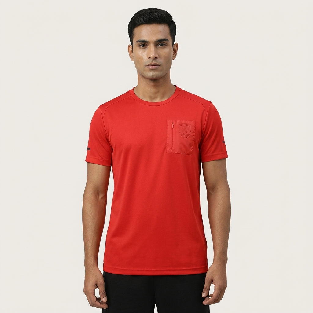 Puma Ferrari Small Shield Tee rosso