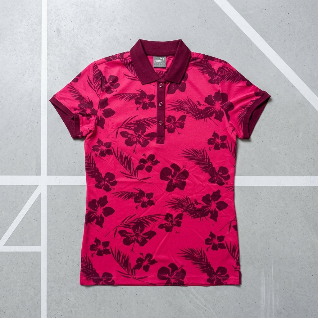 Puma Women's AOP Rose Red Polo