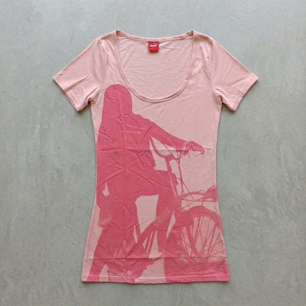 Puma Women's Graphic Tee Powder Pink Heather
