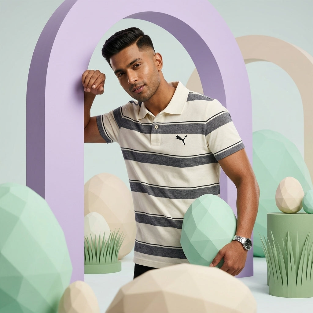 Puma Men's Casual Jacquard Polo