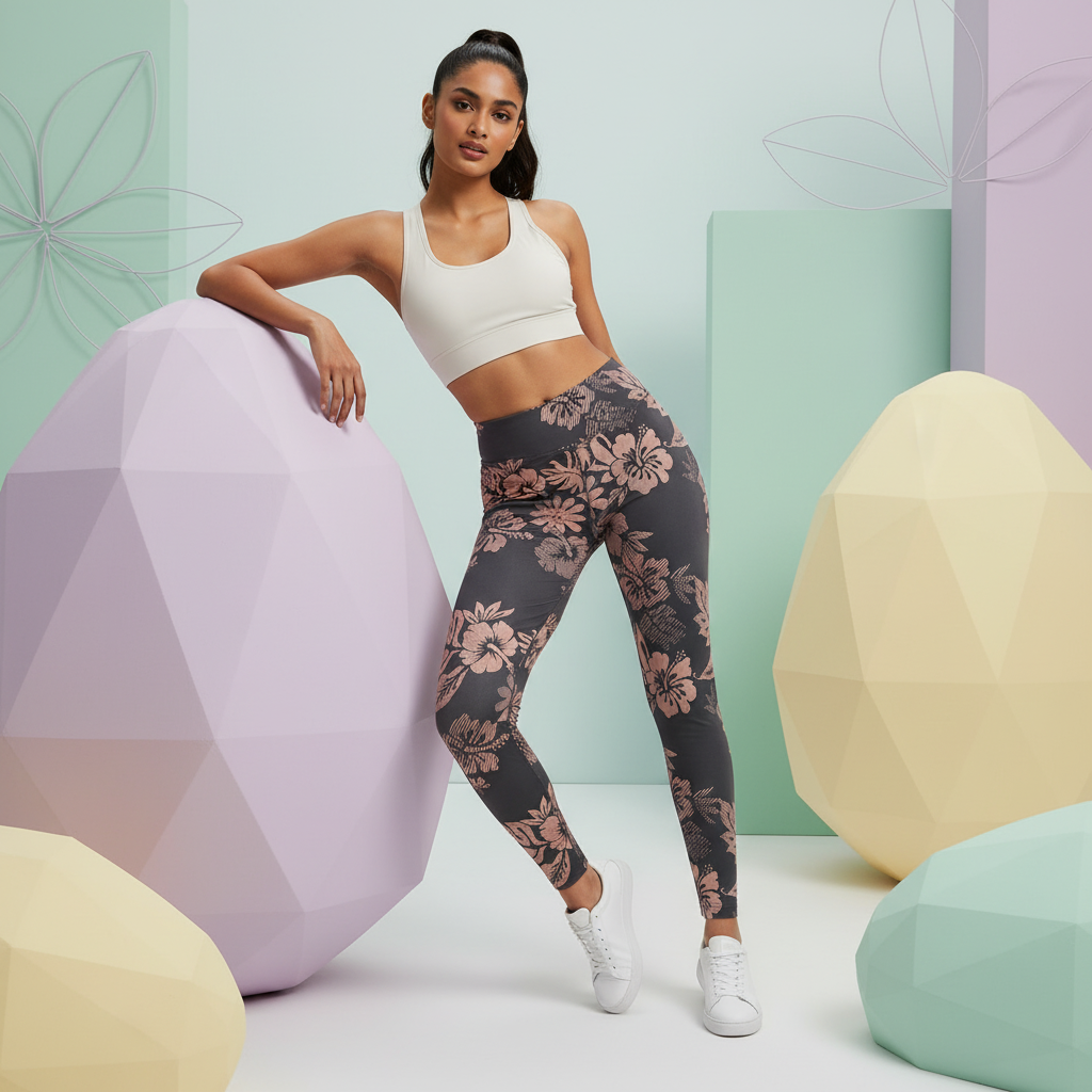 Puma Turbulence Crystal Rose AOP Tights