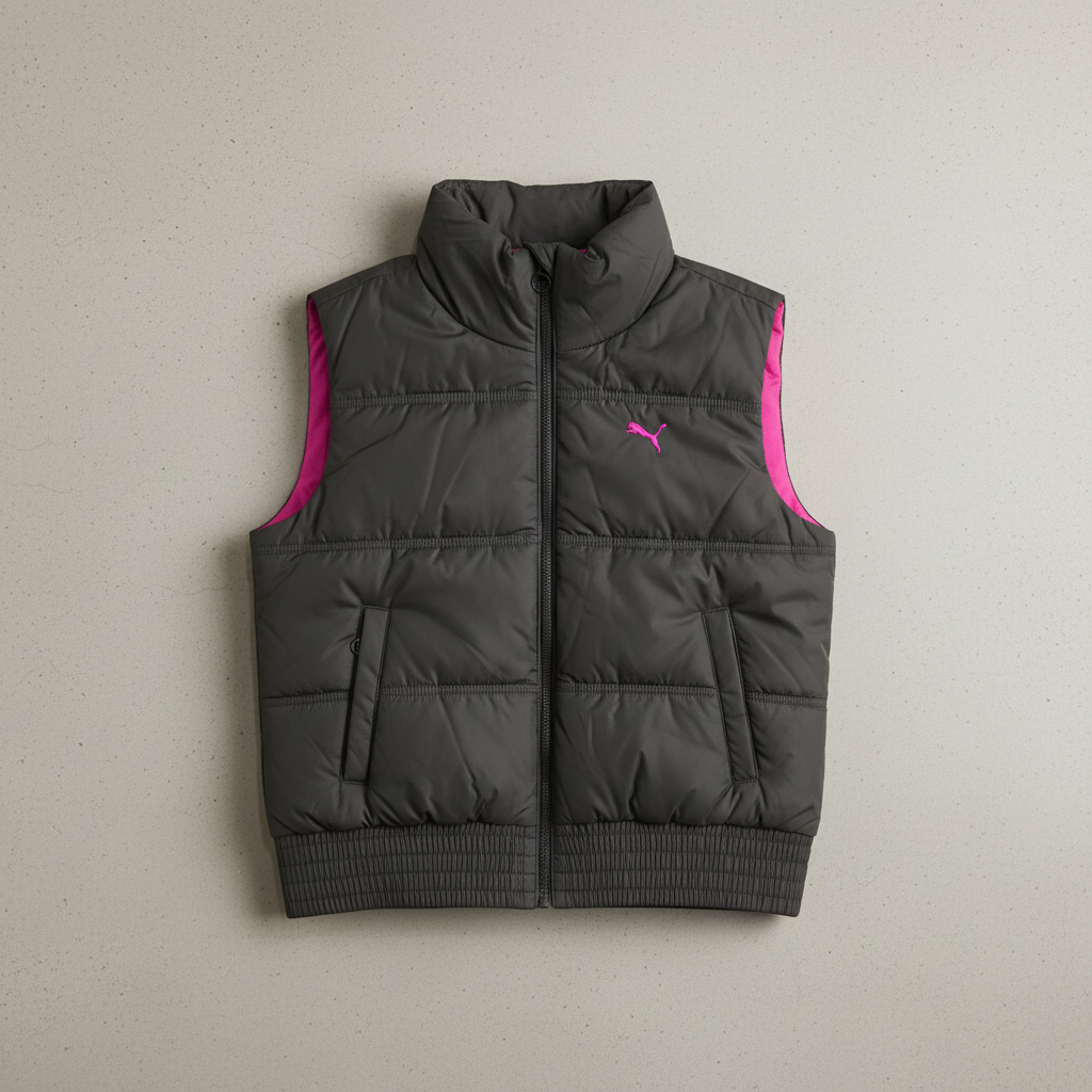 Puma Women's SL Woven Sleeveless Jacket in Black