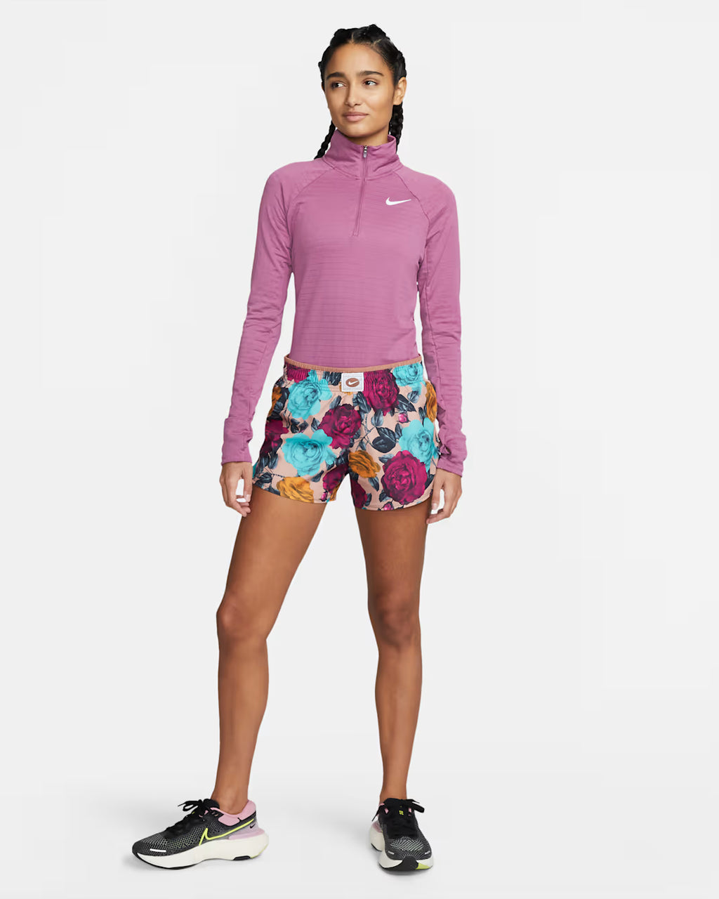 Nike Women's 10K Dri-FIT All-Over Print Running Short with Integrated Compression