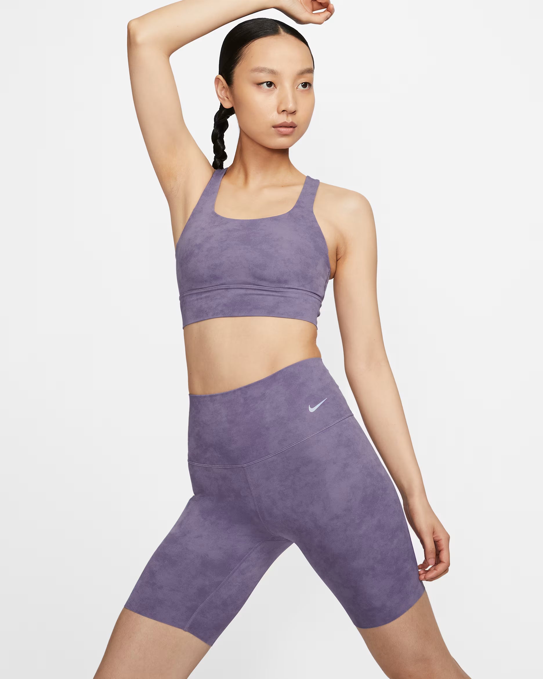 Nike AS Women's Zenvy Dry-Fit Performance Integrated Dye Short-Sleeve Top