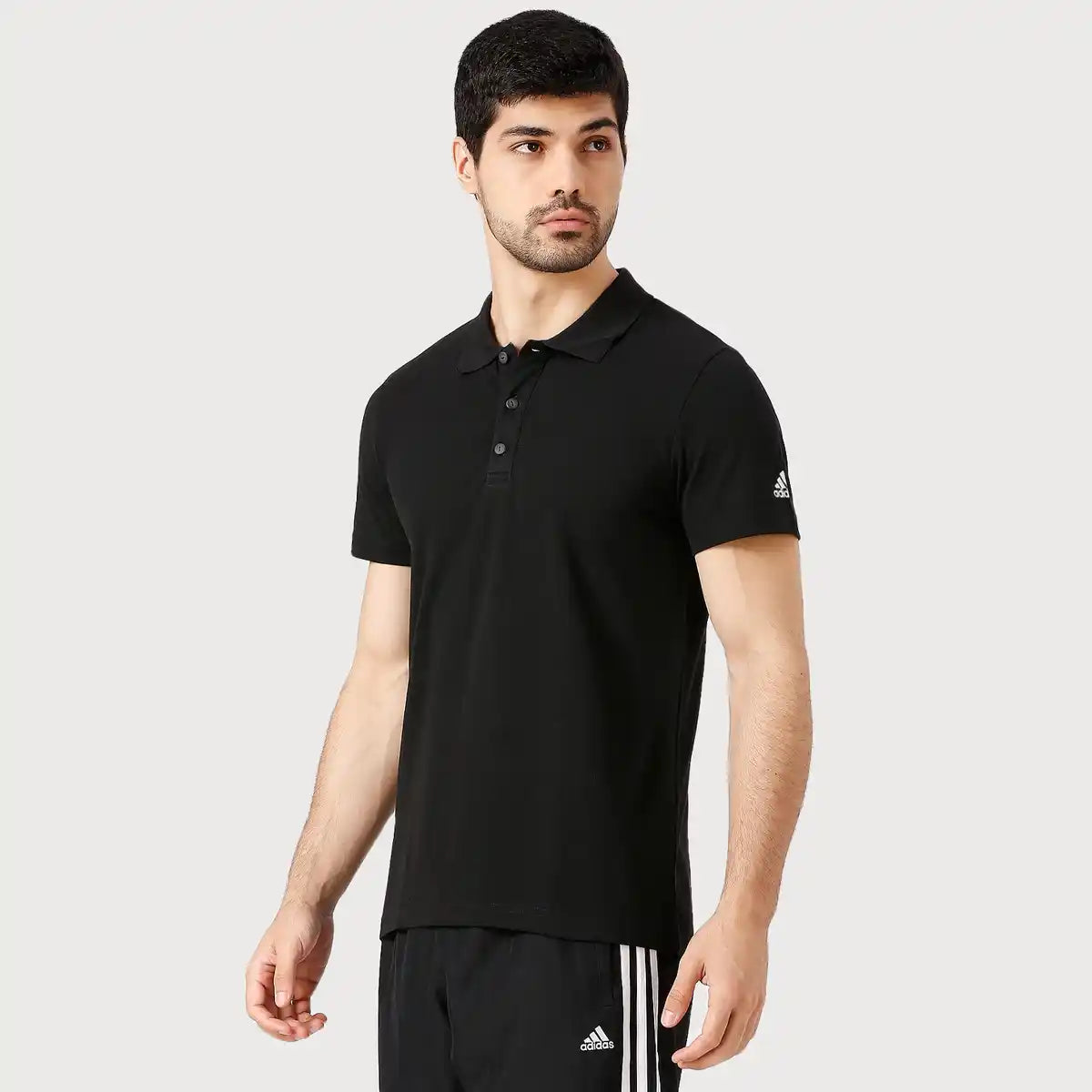 Adidas Solid Plain T-Shirt Black