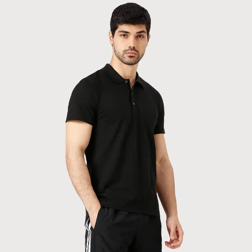Adidas Solid Plain T-Shirt Black