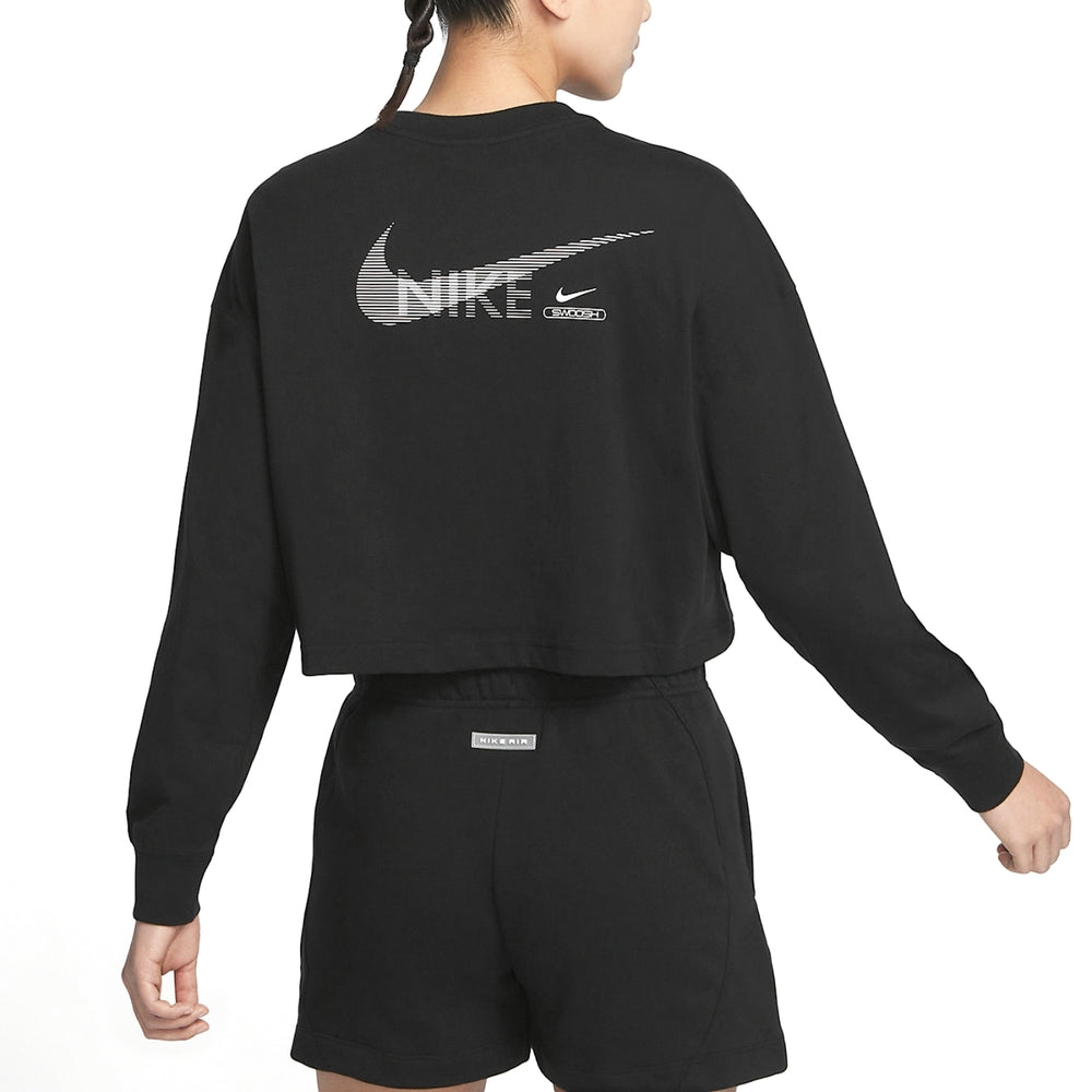 Nike Sportswear Swoosh Graphic Long-Sleeve Top
