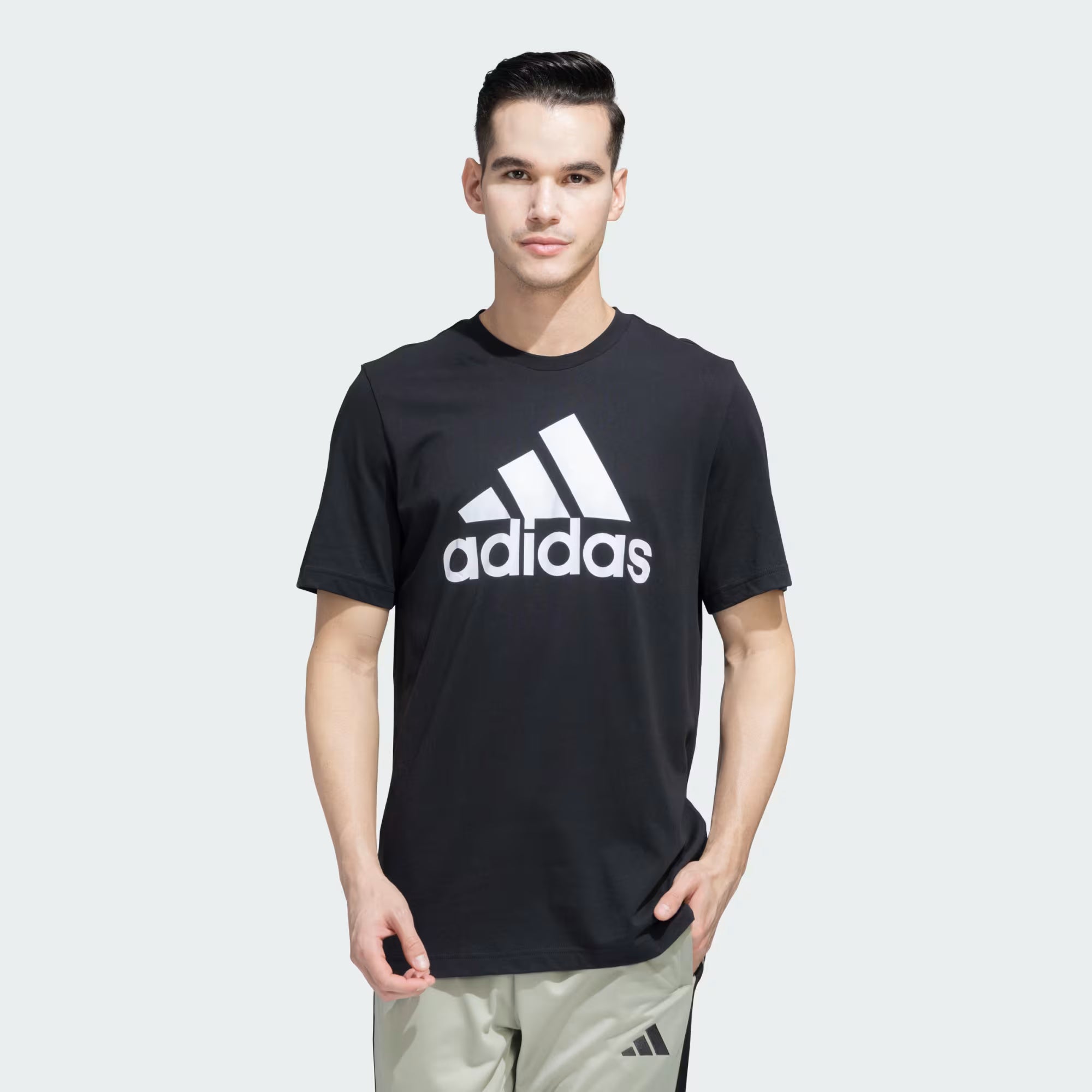 Adidas Logo Print T-Shirt Blue