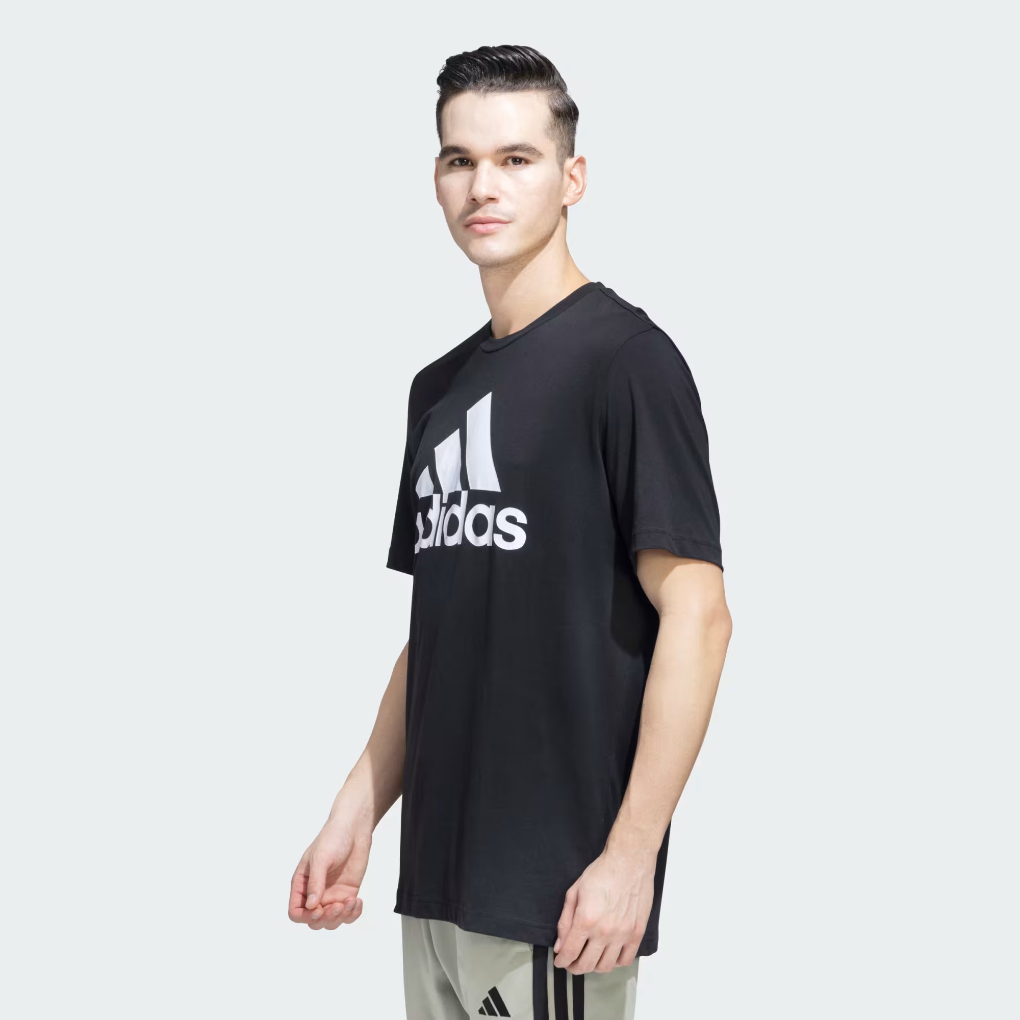 Adidas Logo Print T-Shirt Blue