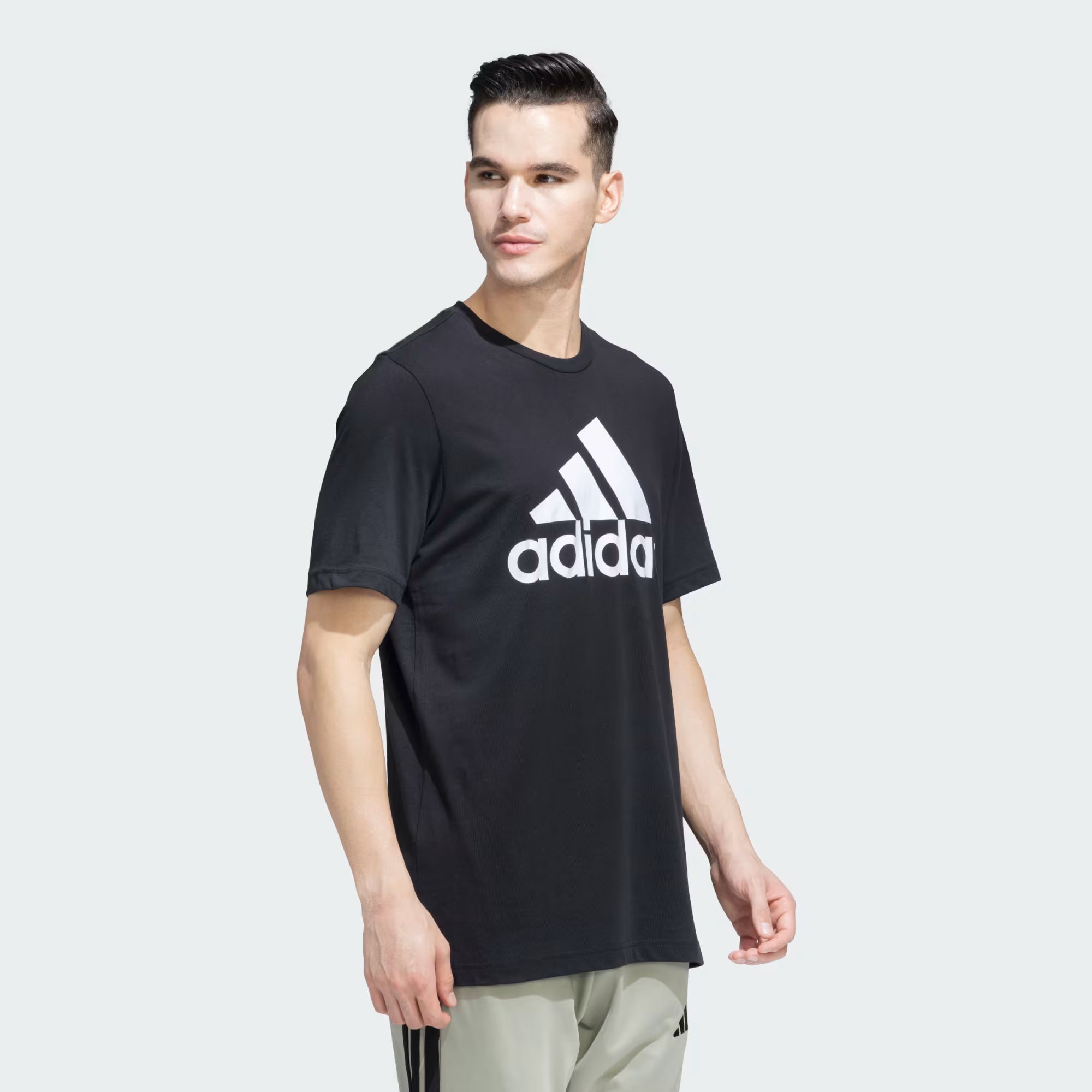 Adidas Logo Print T-Shirt Blue
