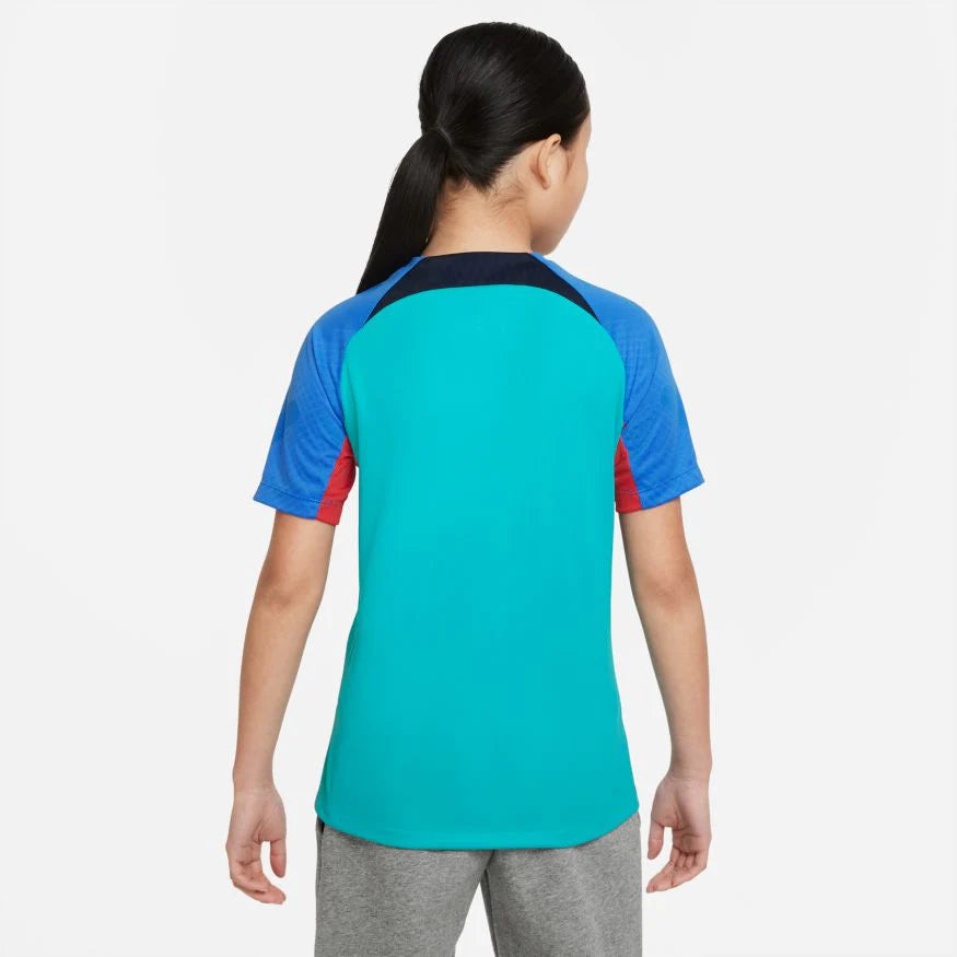 Nike FC Barcelona Youth Strike Short-Sleeve Dri-FIT Top