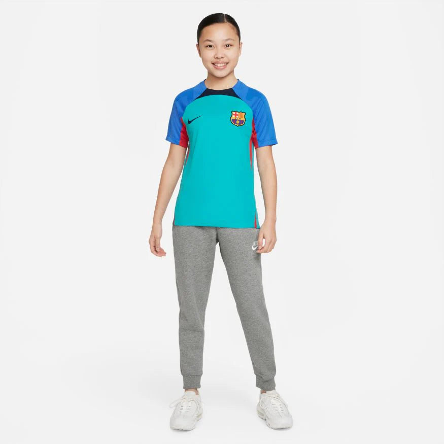 Nike FC Barcelona Youth Strike Short-Sleeve Dri-FIT Top
