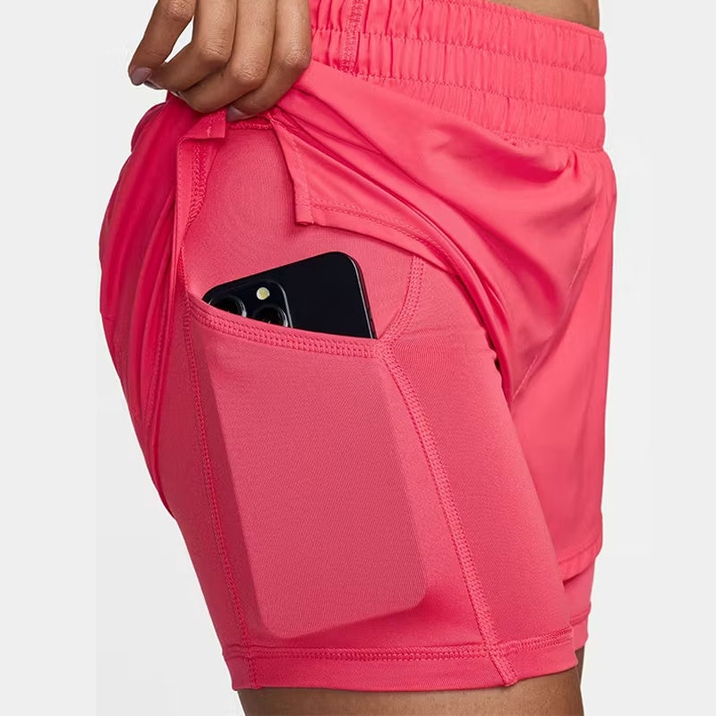 Nike Women's One Dri-FIT Mid-Rise 3-Inch 2-in-1 Training Shorts