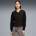 Puma Women's Solid Long Sleeve Sweater Black