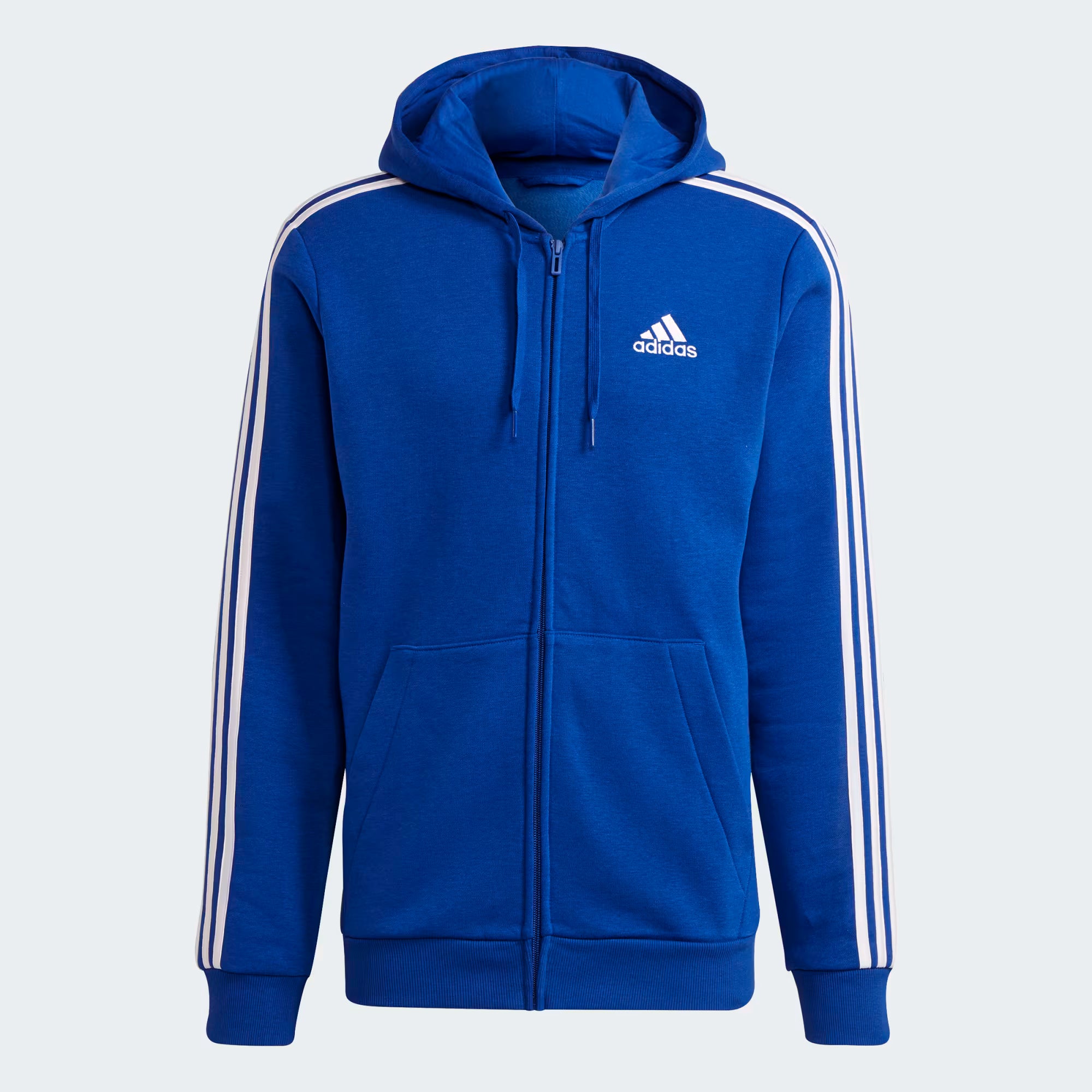 Adidas Men Hooded Full Sleeves Striped T-Shirt