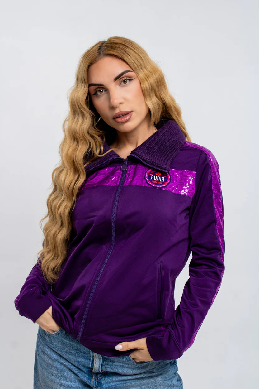 Puma Women's Fabric Mix Track Jacket Black