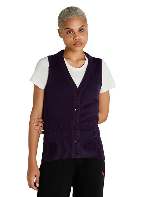 Puma Women's Knitted Vest 2 Blackberry