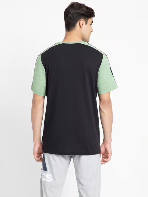 Adidas Men Crew Neck Short Sleeve Striped T-Shirt