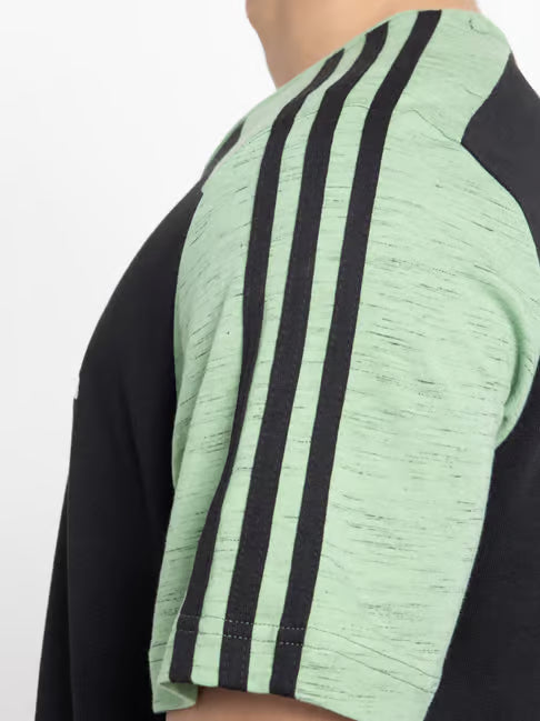 Adidas Men Crew Neck Short Sleeve Striped T-Shirt