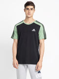 Adidas Men Crew Neck Short Sleeve Striped T-Shirt