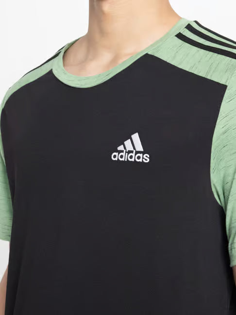 Adidas Men Crew Neck Short Sleeve Striped T-Shirt