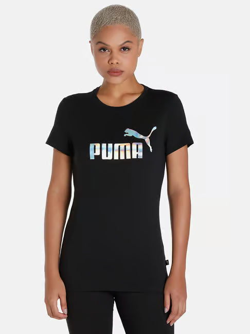 Puma Women's Large Logo Tee in Black