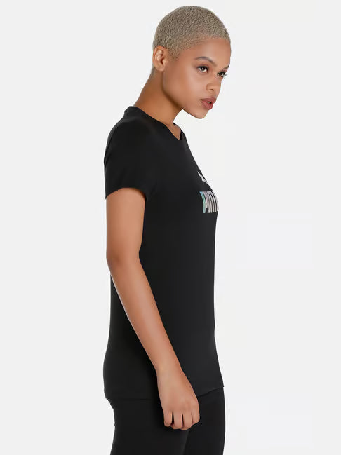 Puma Women's Large Logo Tee in Black