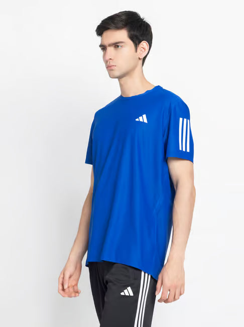 Adidas Solid Plain T-Shirt Blue