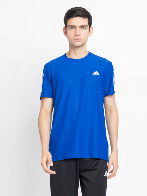 Adidas Solid Plain T-Shirt Blue