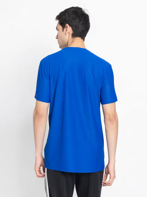 Adidas Solid Plain T-Shirt Blue
