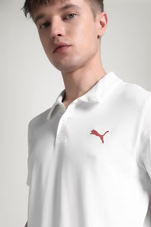 Puma Team Short Sleeve Polo Cream