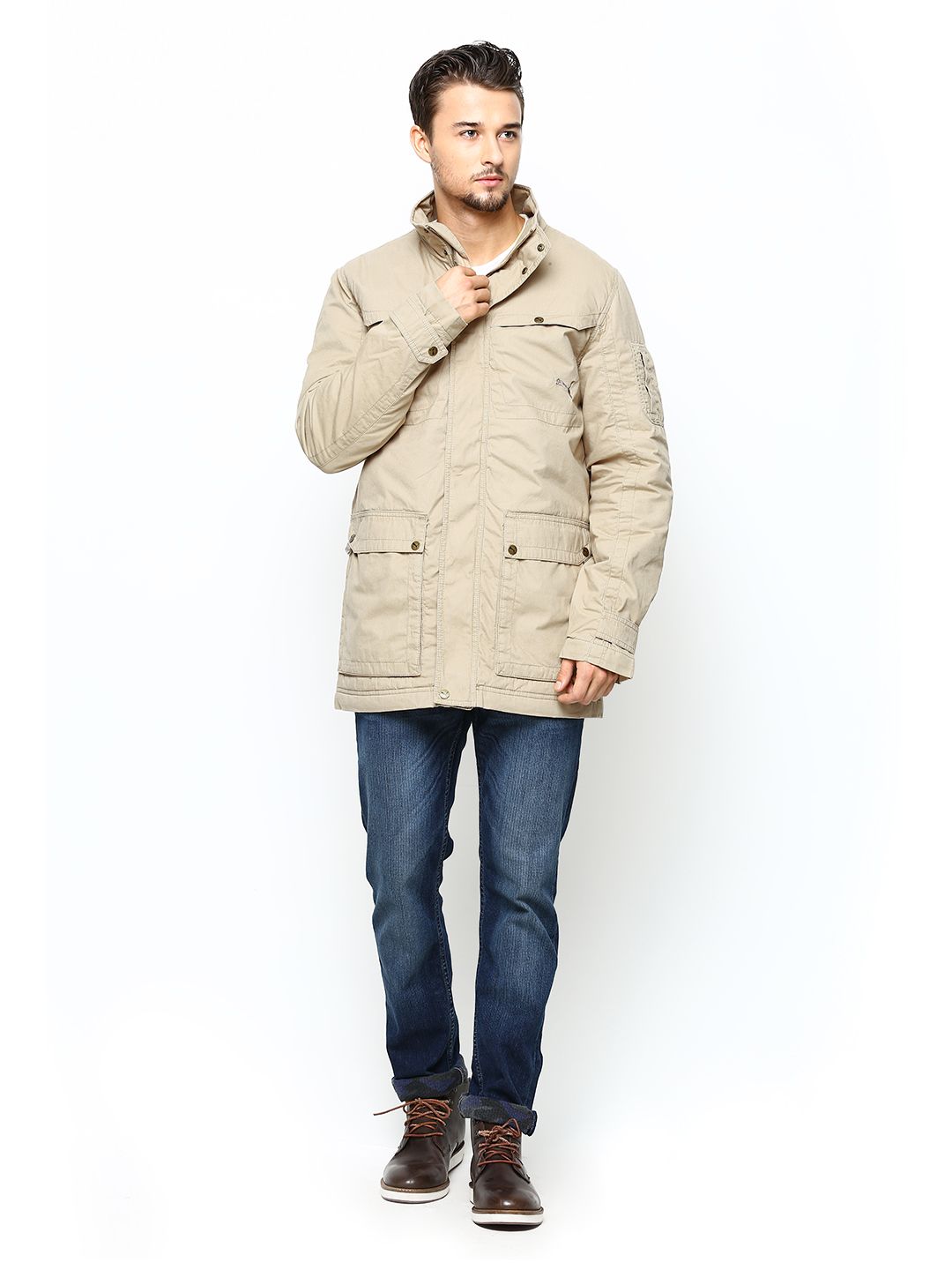 Puma Men's Canvas Cargo Jacket Dune