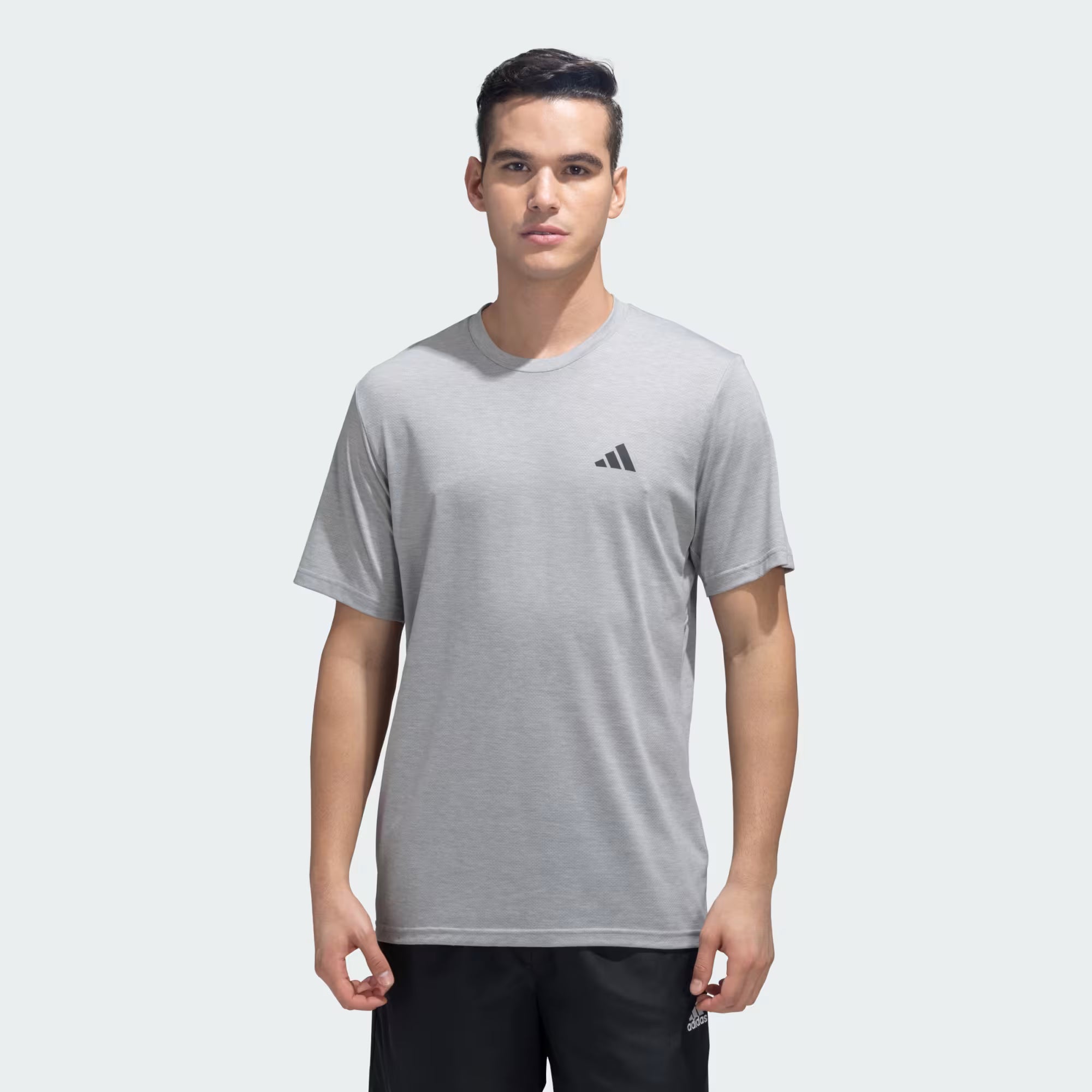 Adidas Logo Print T-Shirt Grey