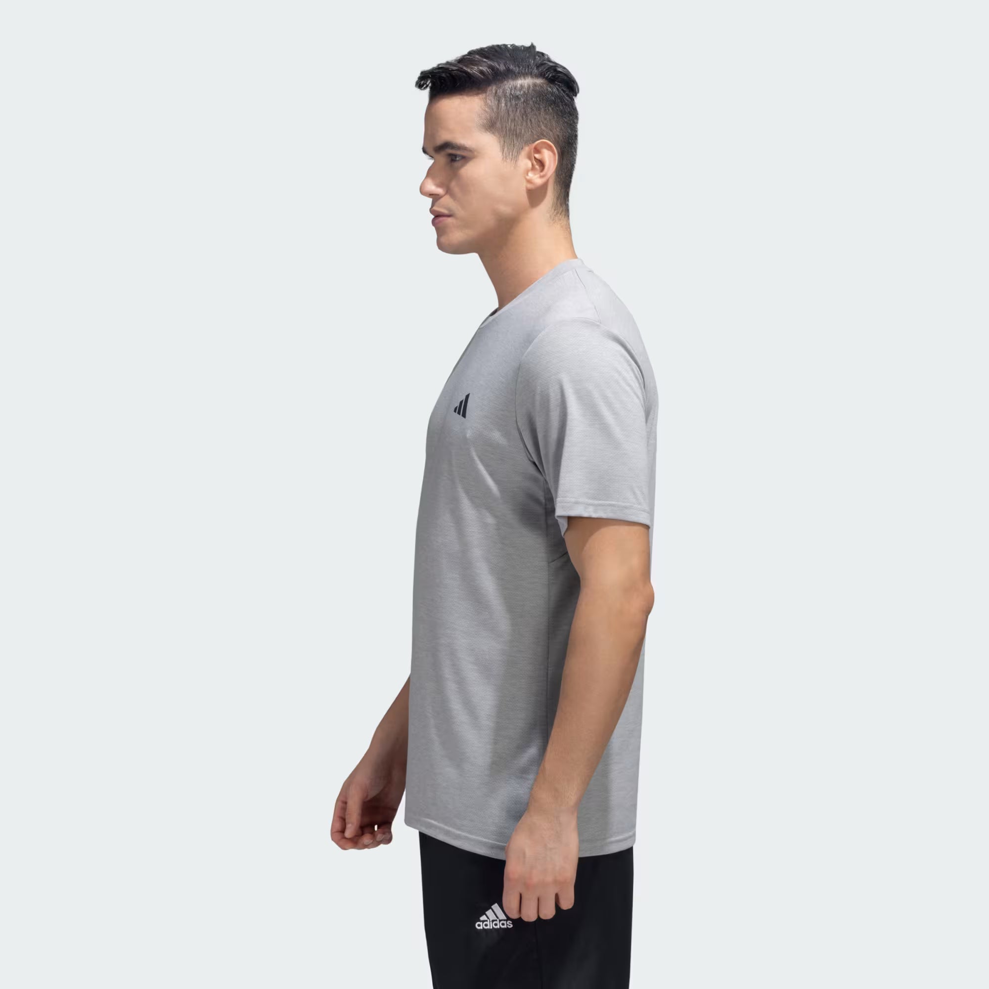 Adidas Logo Print T-Shirt Grey