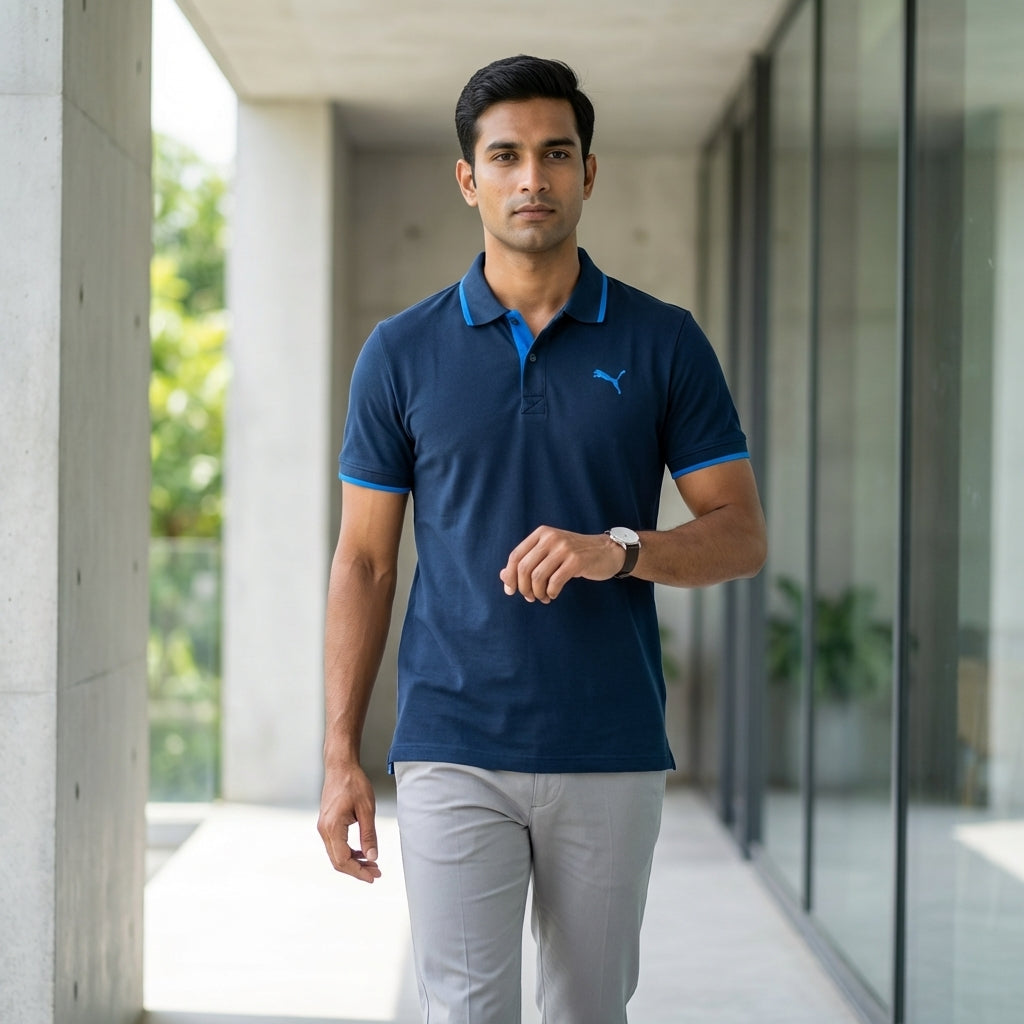 Puma FUN Pique Polo Poseidon