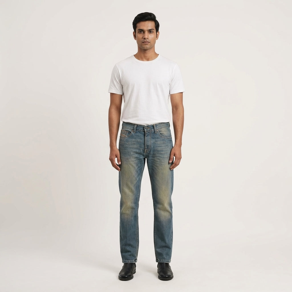 Puma Mens Regular Fit Dirty Worn Denim