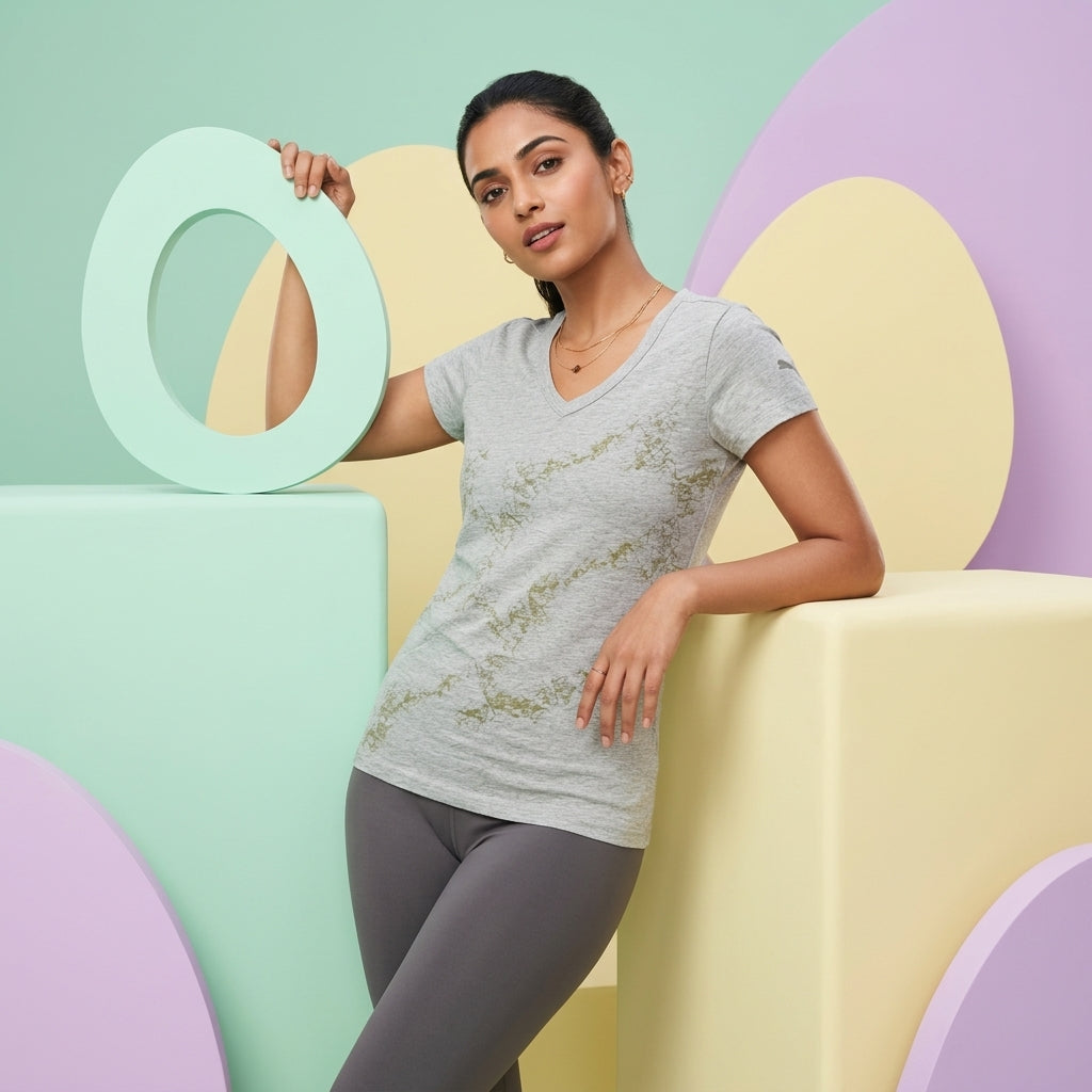 Puma ST Essential Graphic Tee Light Gray Heat