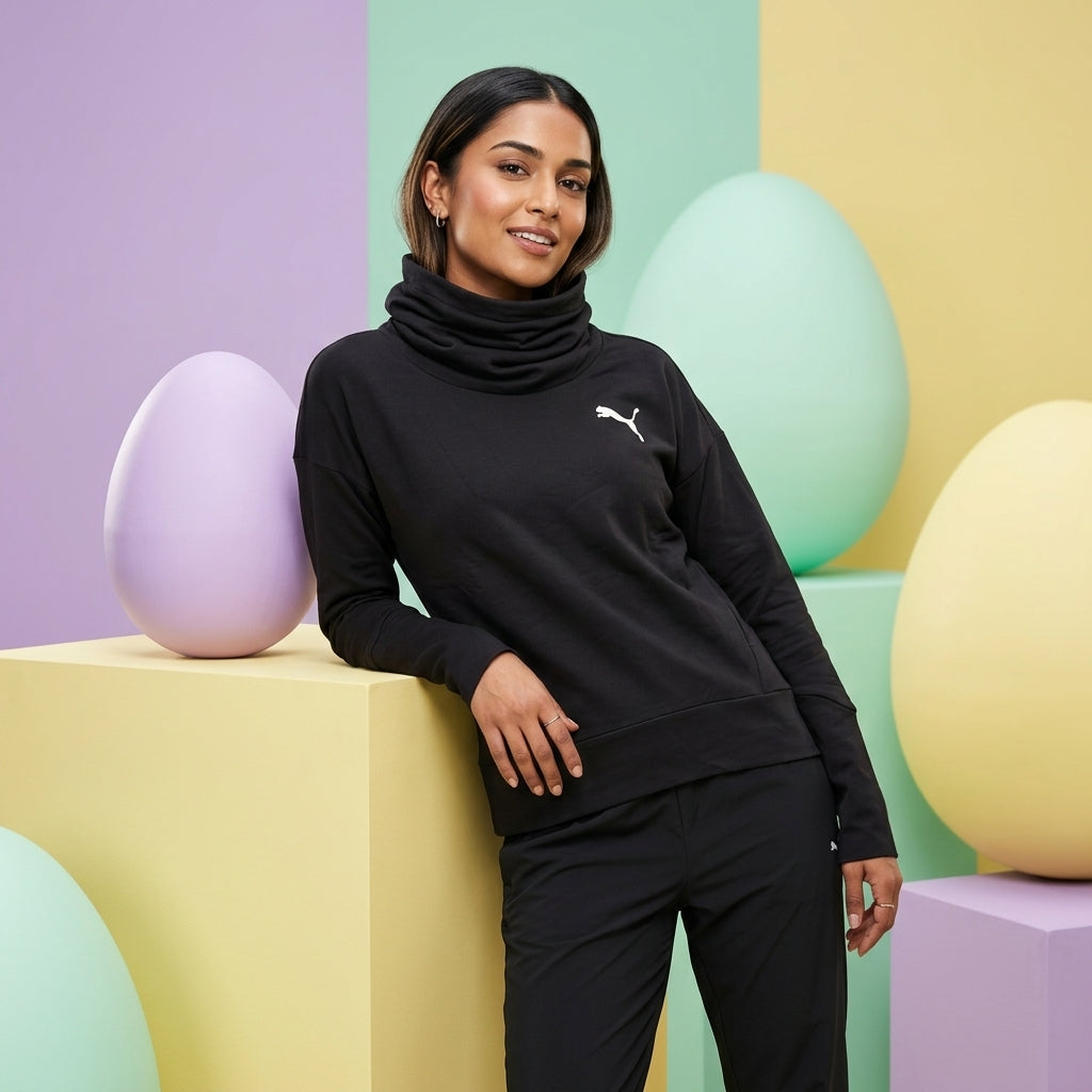 Puma Elevated Rollneck Women's Cotton Sweatshirt