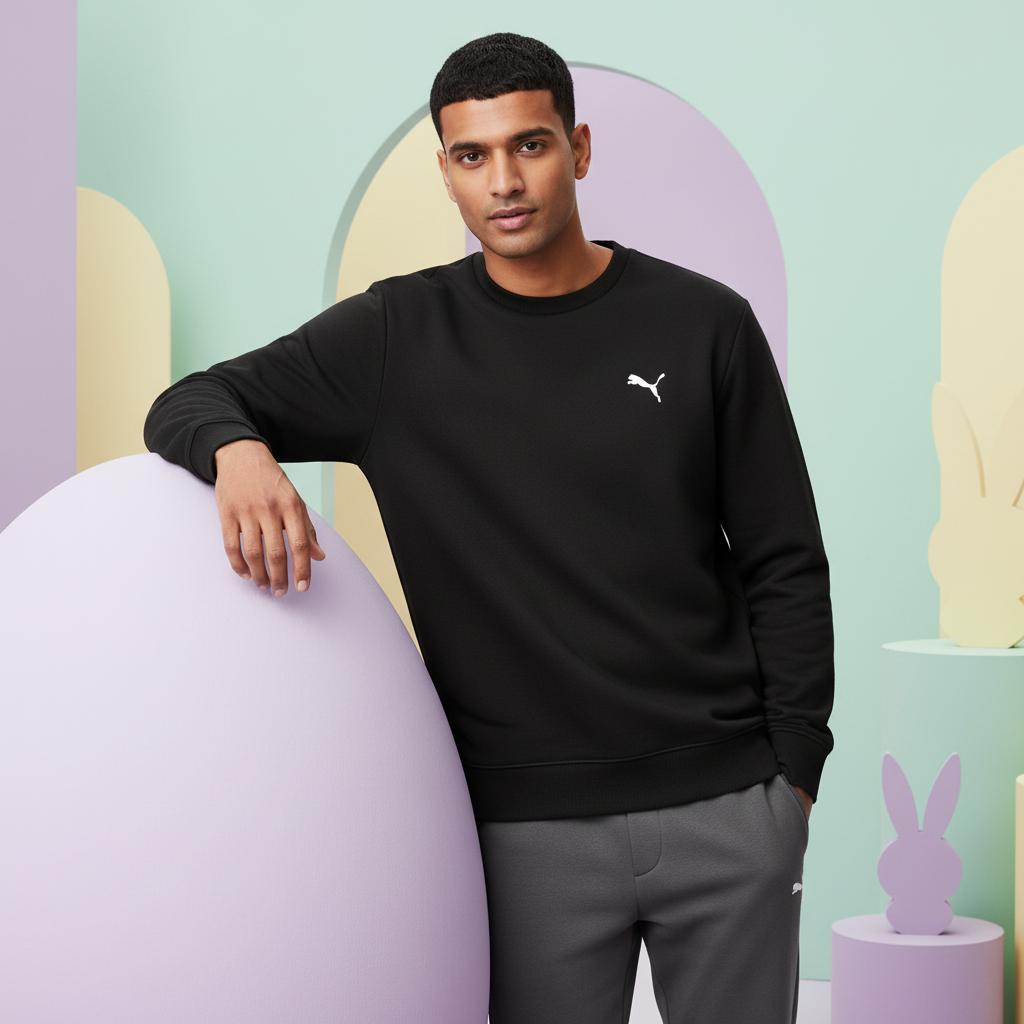 Puma ESS Crew Sweat FL Black