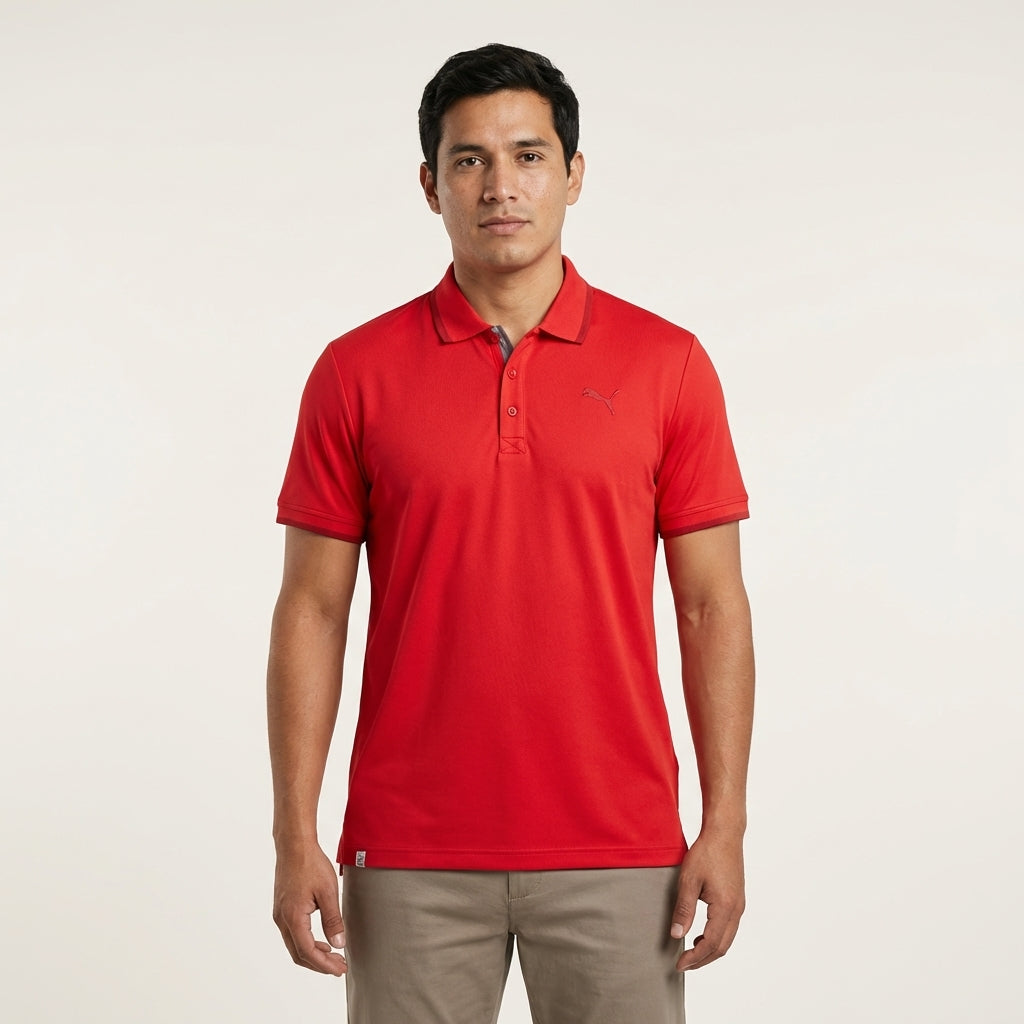 Puma Men's FUN Pique Polo Puma Red