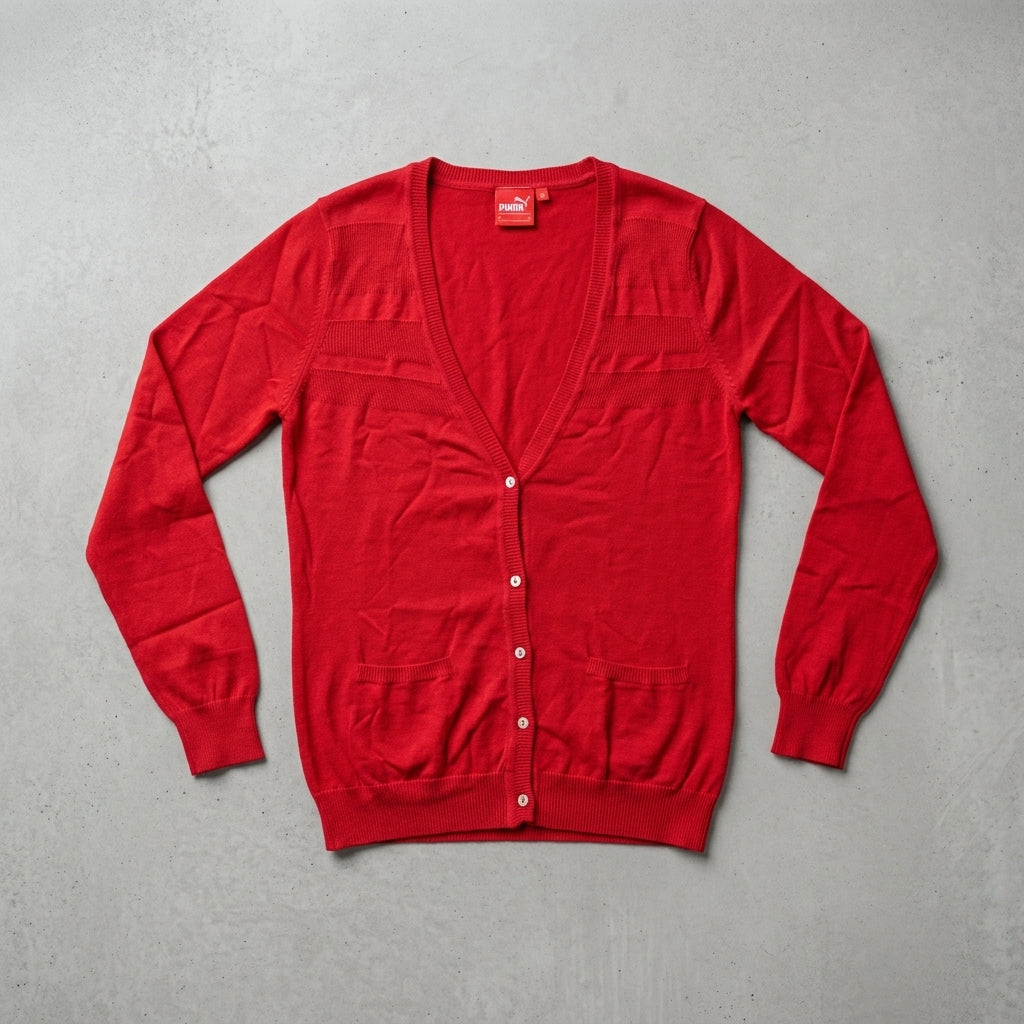 Puma Women's Cardigan in Lipstick Red