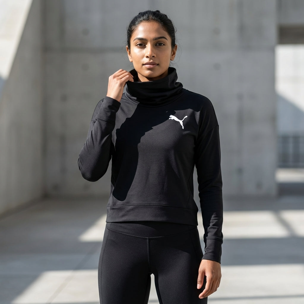 Puma Elevated Rollneck Women's Cotton Sweatshirt