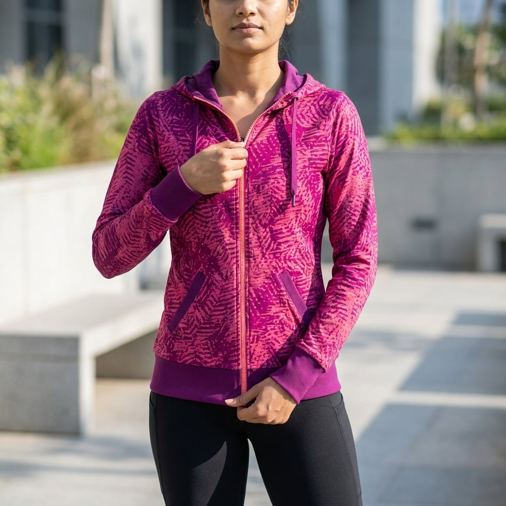 Puma Women's Reversible Sweat Jacket Magenta